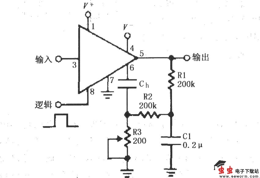 由LF398构成的的电容滞后补偿电路