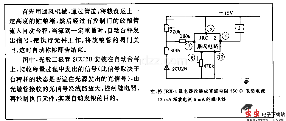 自动发粮机上的光轴线路