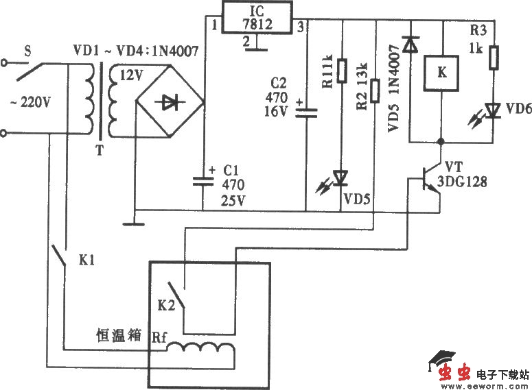 造价低廉的温度控制器电路