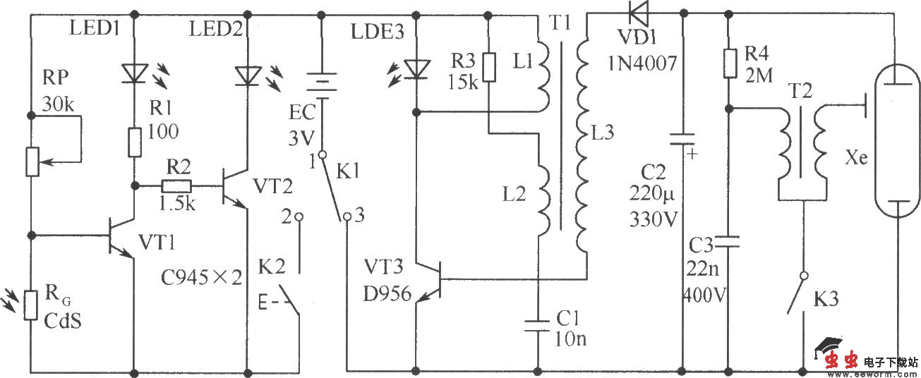 相机内藏闪光电路