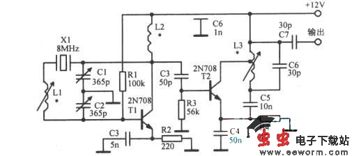 8MHz&plusmn;5kHz振荡电路