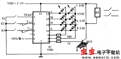 Y982电加热器温控电路