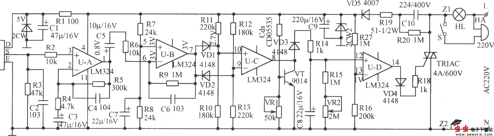 红外报警开关电路