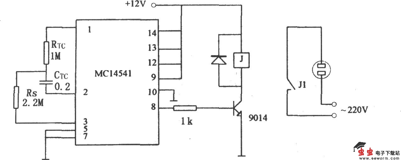 由MC14541构成的简单定时器