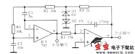 两相2kHz音频振荡器