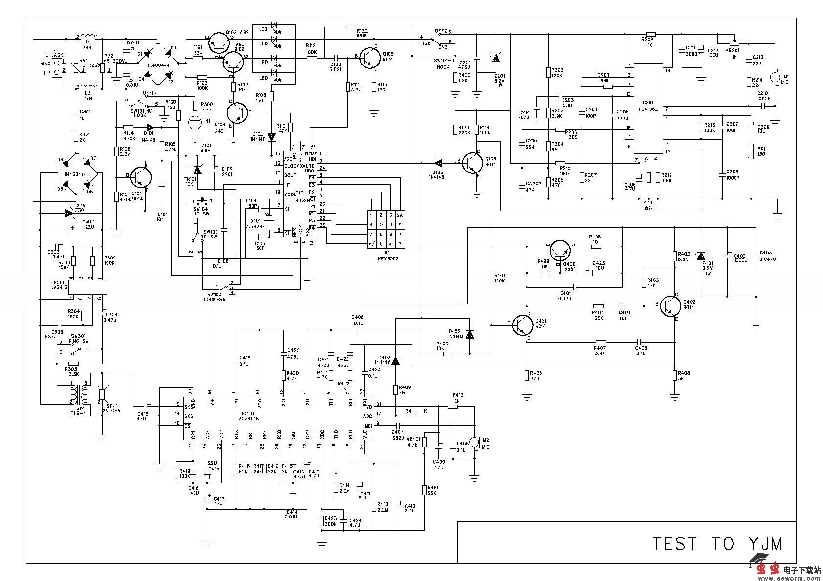 MC34018免提通话电路
