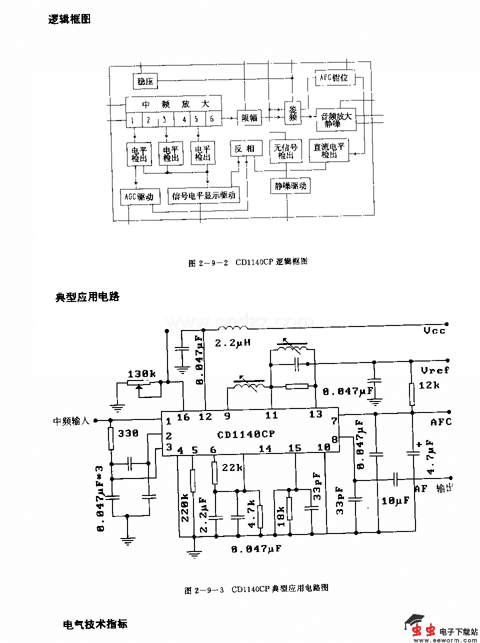 CDll4CP (音响和调频接收机)调级中额放大电路