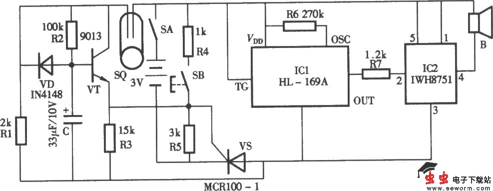 病人呼叫器电路