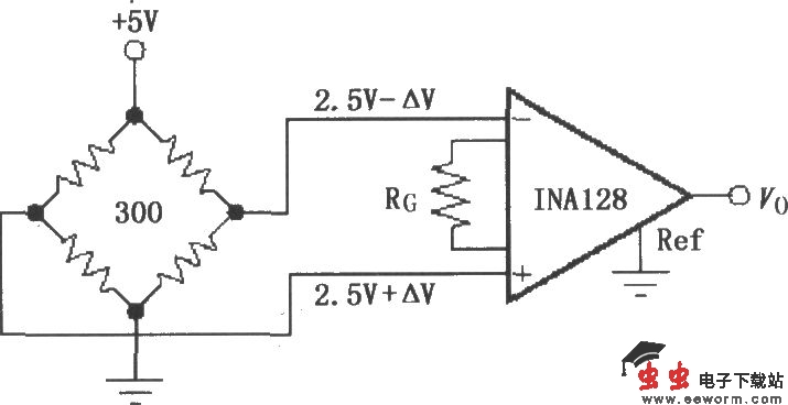 由INAl28构成的电阻电桥放大器