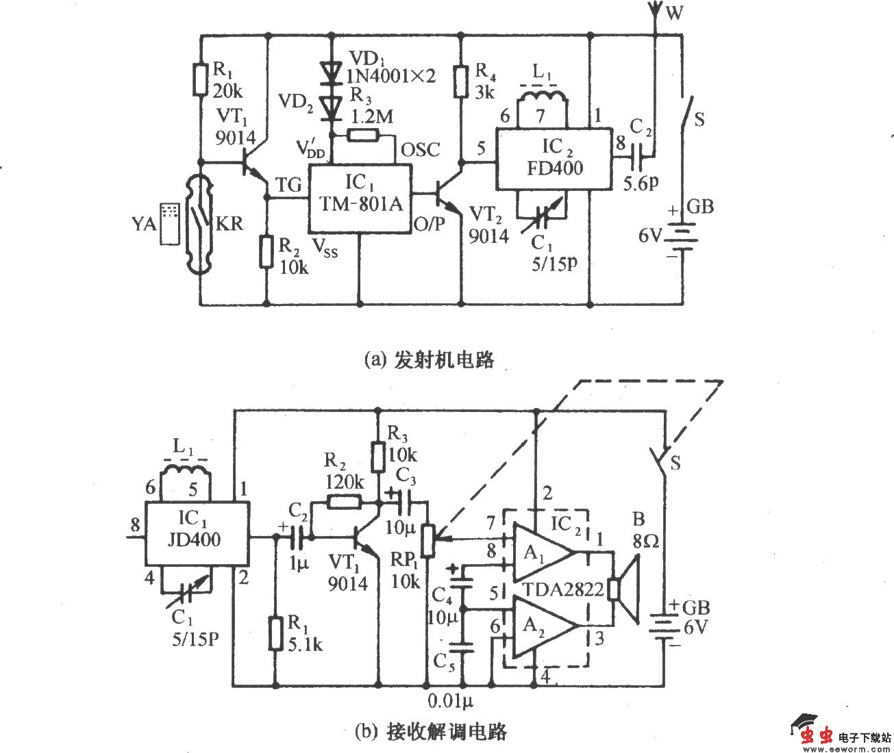 贵重物品失窃跟踪器电路(一)(KD400/JD400)