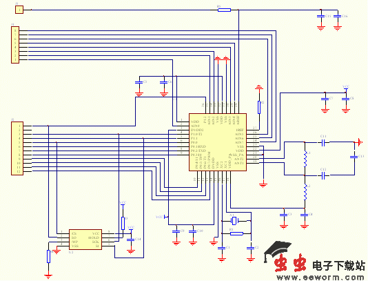 2.4GB无线模块24E01典型电路