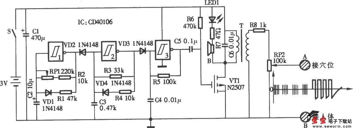 电脉冲治疗电路