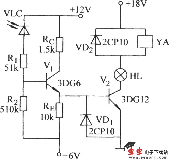 光控电磁铁电路