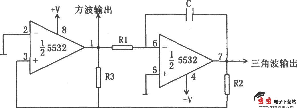 方波和三角波振荡器(5532)