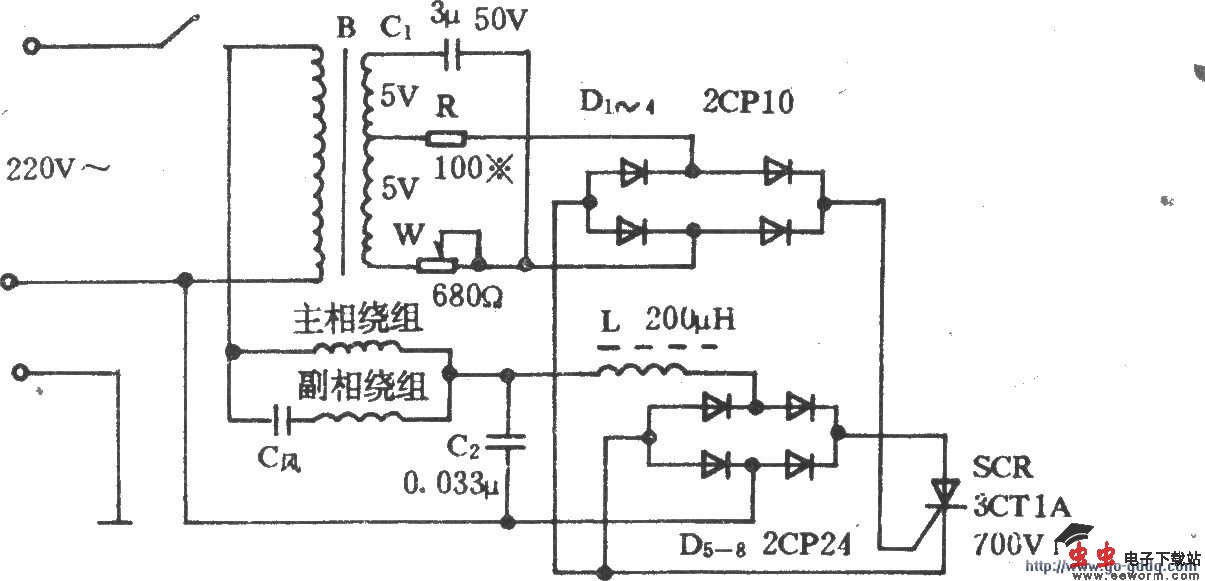 可控硅调速电路