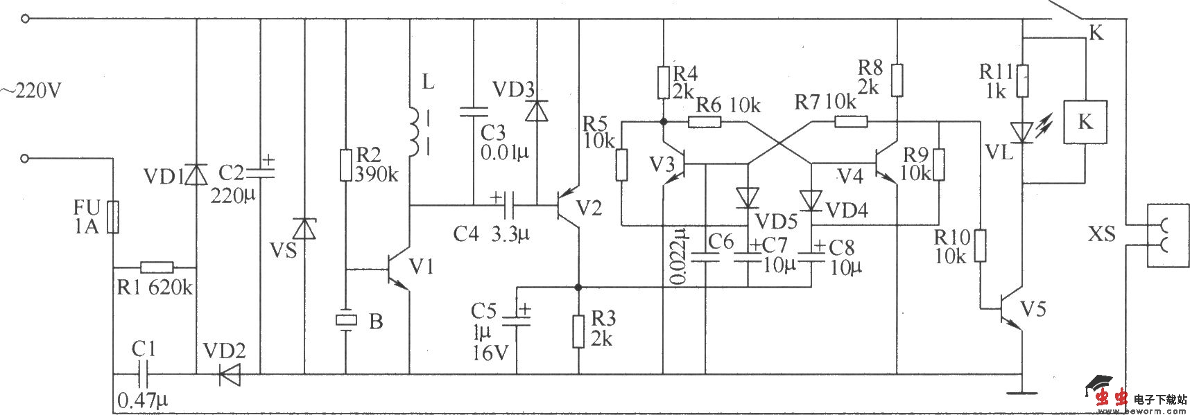 亚超声遥控开关电路(一)
