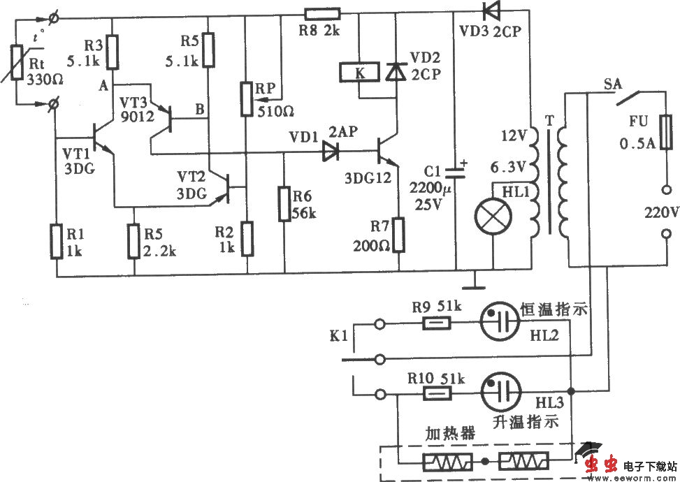 水温自动控制器电路