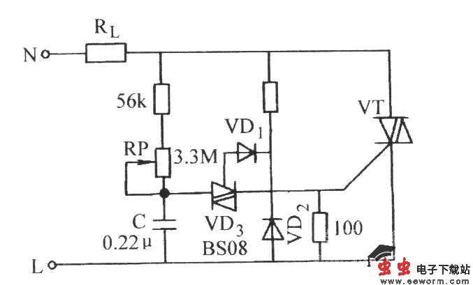 双向晶闸管无滞后现象的相控电路