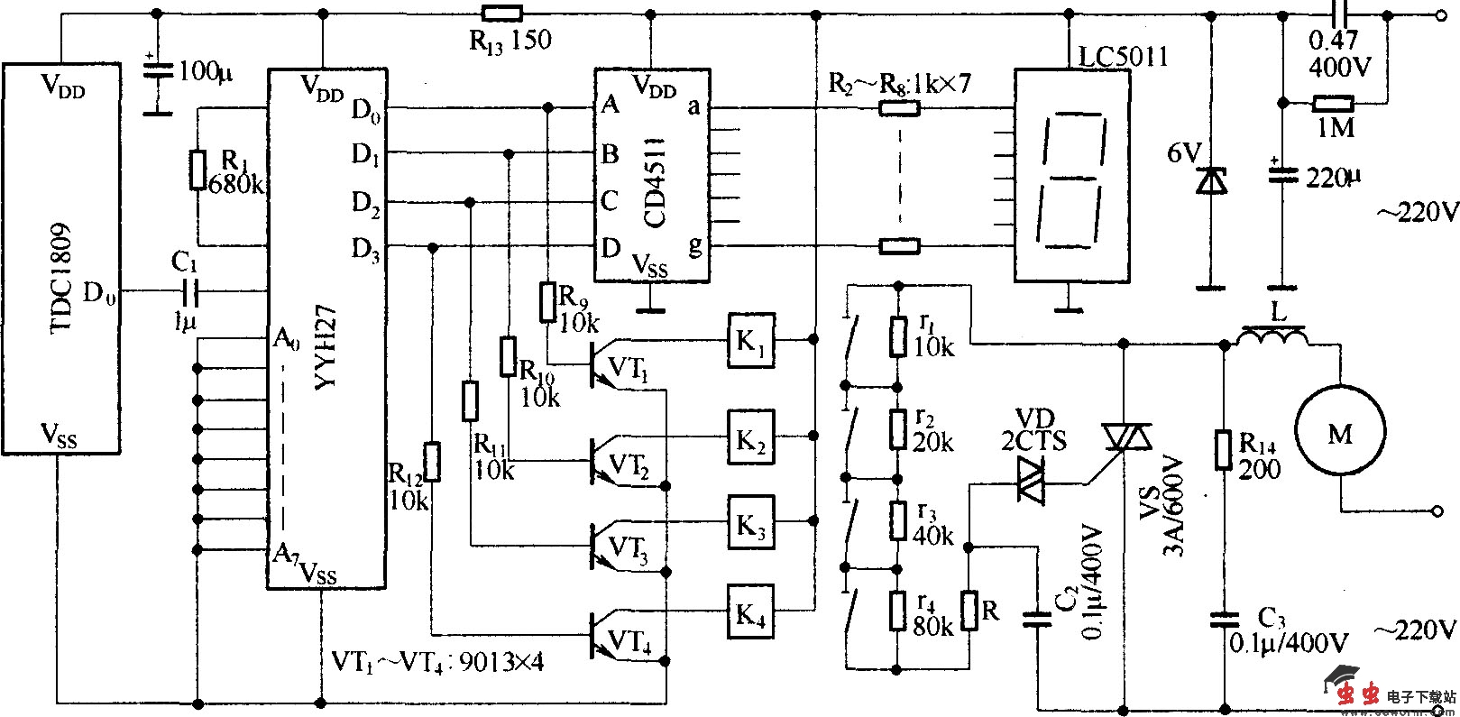 无线调速发射接收电路