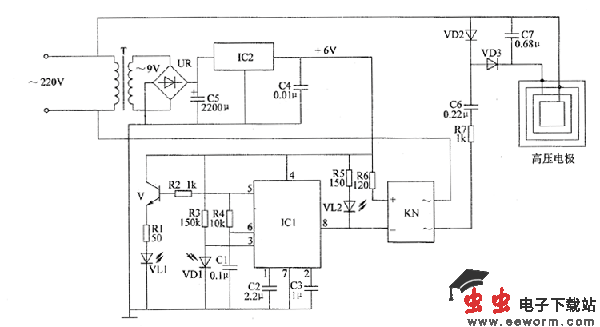 电子灭鼠器电路