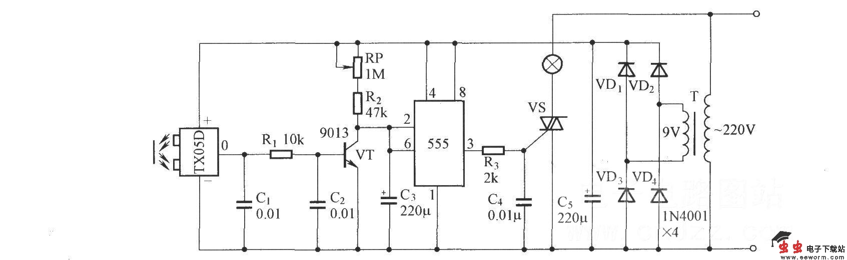反射式照明延时开关