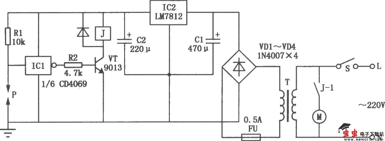 家用增压水泵保护电路
