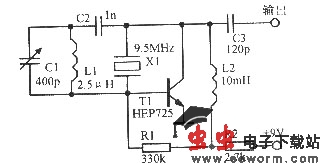 使用并联谐振提高晶体频率电路