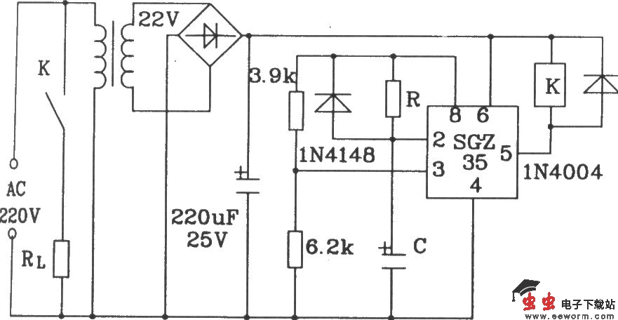由SGZ35时间控制集成电路构成延时电路