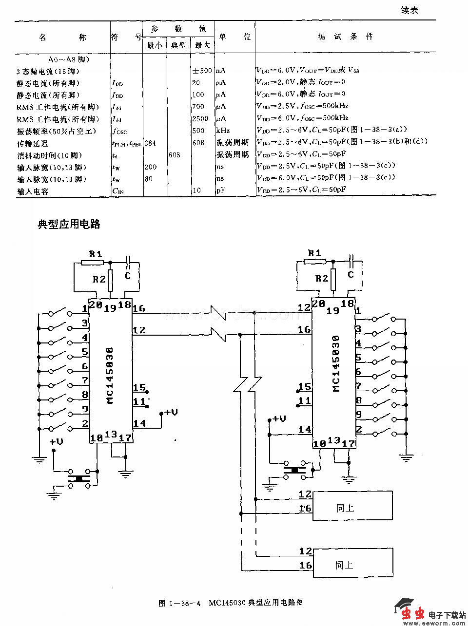 MCl45030(无绳电话和半双工遥控器)红外线、超声波或射频遥控编码