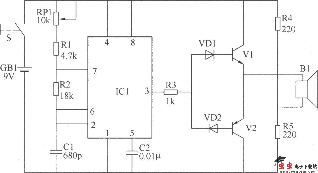 超声波遥控开关电路