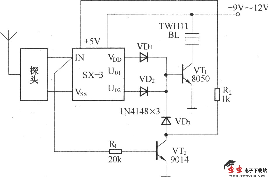 由SX-3组成的遥测报警器