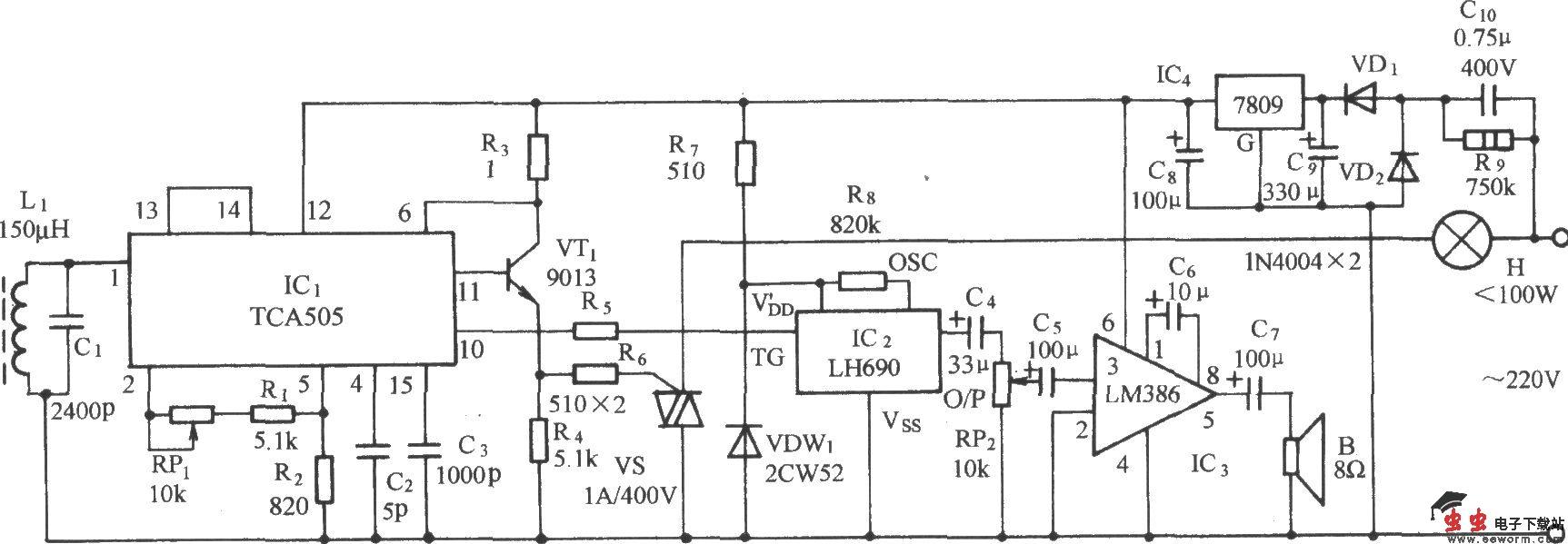 文物堂(馆)防金属物携入语言告戒电路