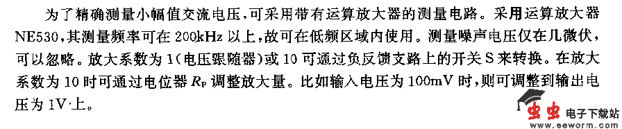 低频测量用交沉的置放大器电路