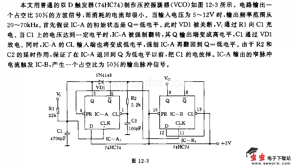 双D触发器式的VCO电路
