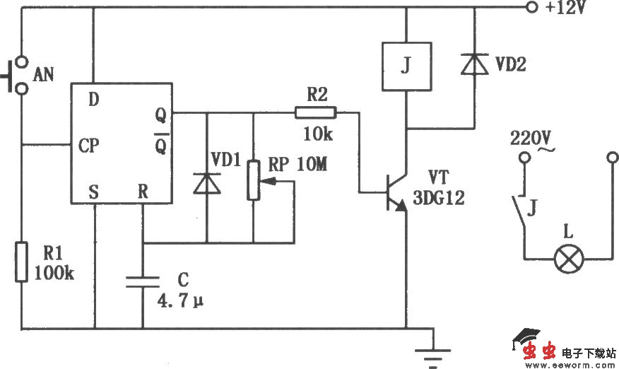D触发器组成的曝光定时器