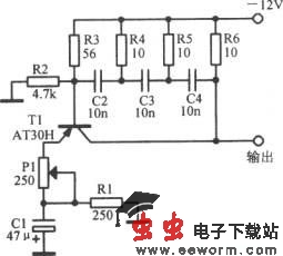 800Hz单晶体管振荡电路