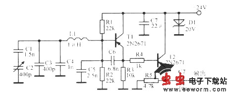 5MHz频率可调振荡电路