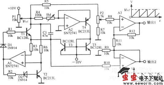 互补斜坡信号振荡器