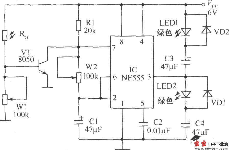 电子萤火虫电路