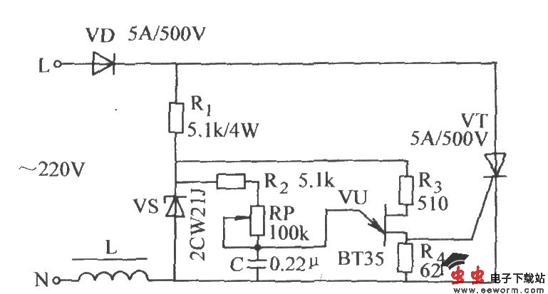 电子调压式电磁振动电路