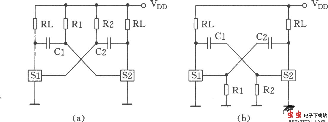 用CC4066组成的振荡器
