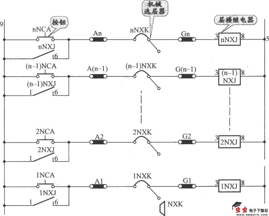 JKH1-771A电梯按钮电路