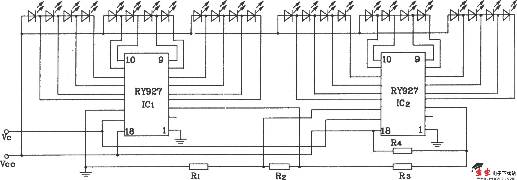 两只RY927联级应用电路