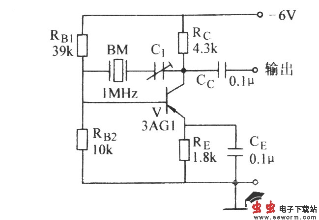 单管石英晶体振荡器