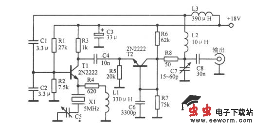 5MHz低噪声晶体振荡器