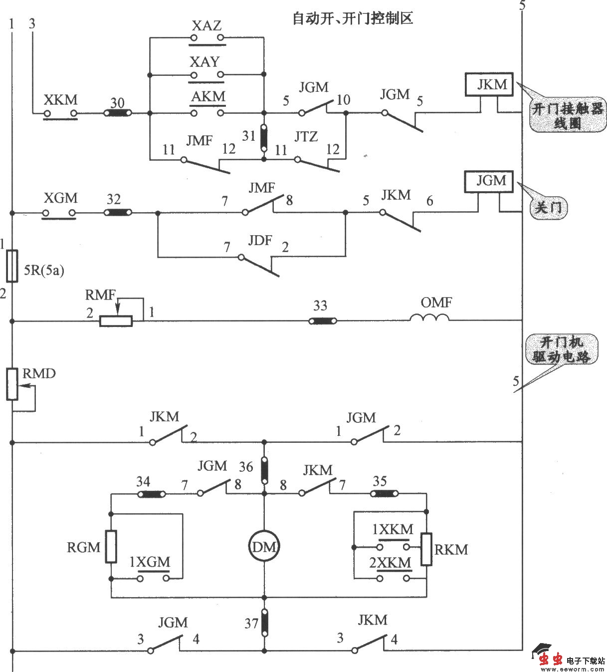 JKH1-791电梯开门机电路