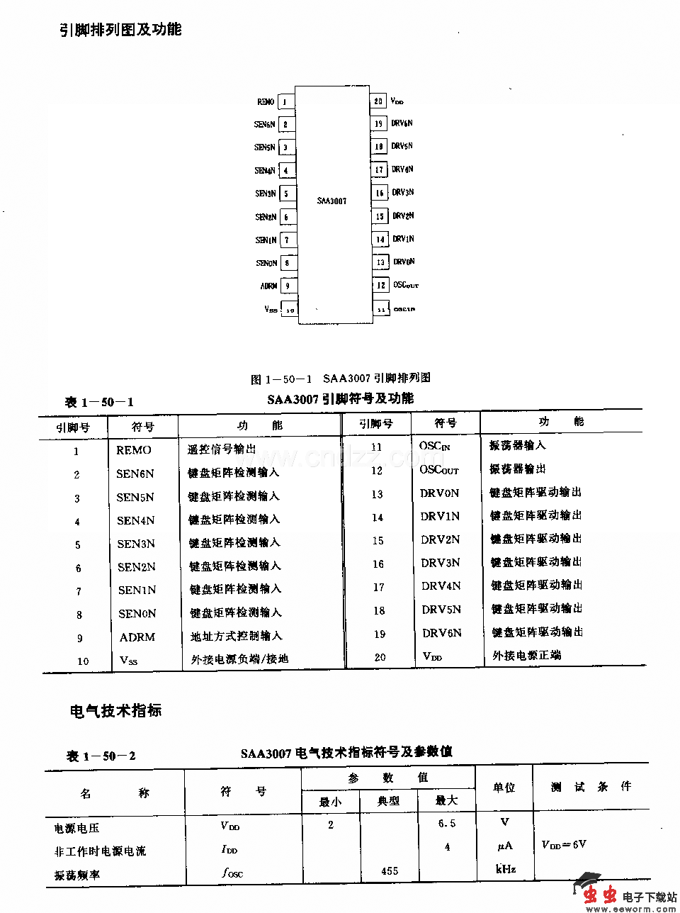 SAA3007红外线遥控发射电路