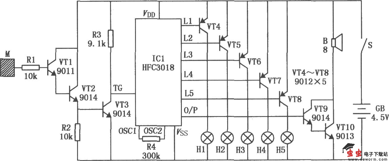 触摸式八声五闪电动玩具