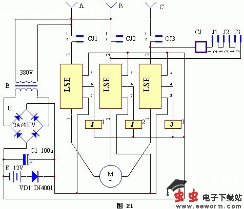 电动机缺相保护器电路图