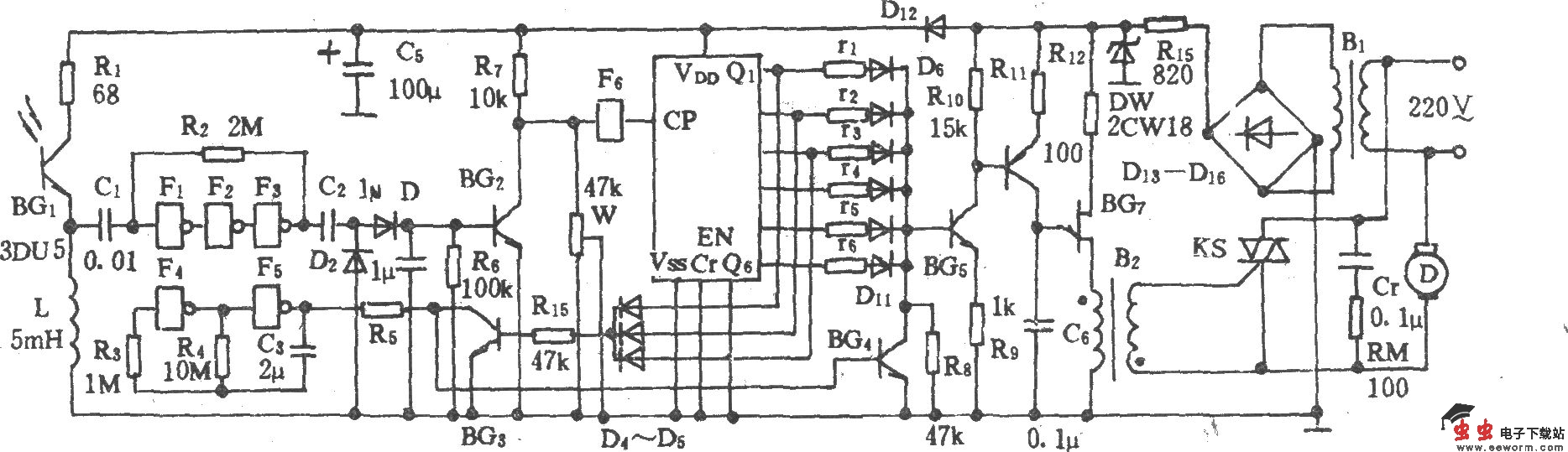 电风扇红外遥控电路(二)